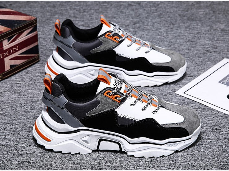 Winter men''s shoes Korean trend all kinds of sports casual shoes high school students running boys dad ins shoes