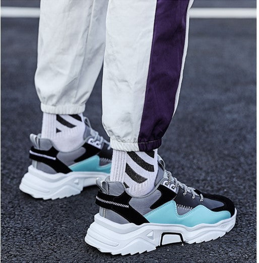 Winter men''s shoes Korean trend all kinds of sports casual shoes high school students running boys dad ins shoes