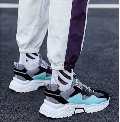 Winter men''s shoes Korean trend all kinds of sports casual shoes high school students running boys dad ins shoes