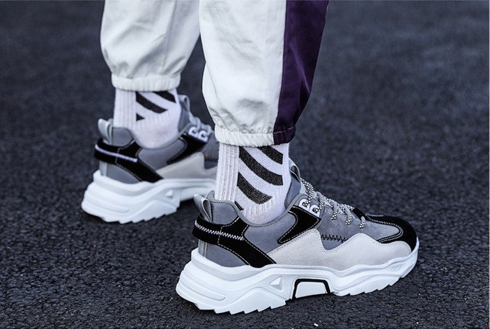 Winter men''s shoes Korean trend all kinds of sports casual shoes high school students running boys dad ins shoes